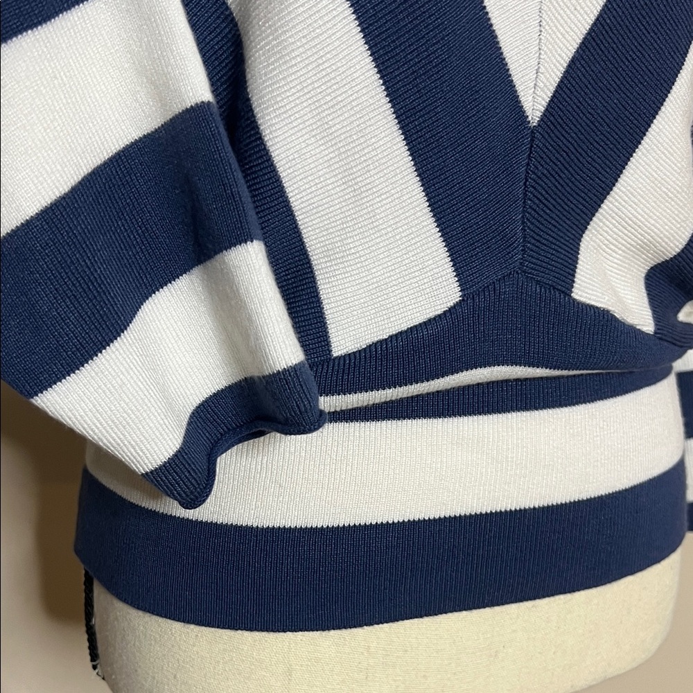 Truth by Republic Navy and White Striped Women's Sweater - Picture 6 of 8